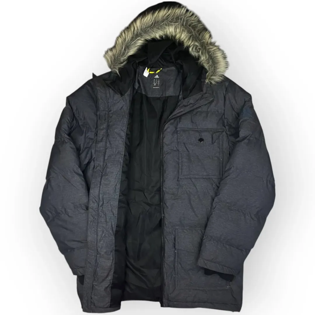 Adidas Long Hooded Puffer Jacket (L)