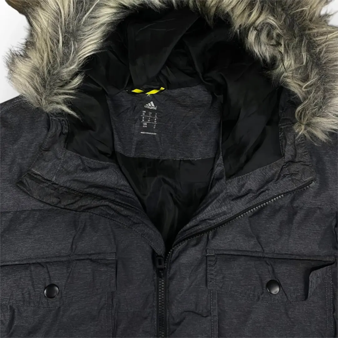 Adidas Long Hooded Puffer Jacket (L)