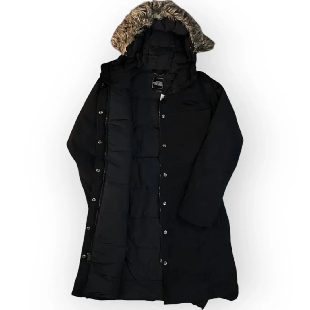 Women The North Face Long Hooded Jacket (S)