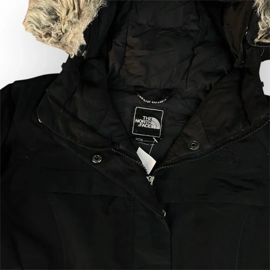 Women The North Face Long Hooded Jacket (S)