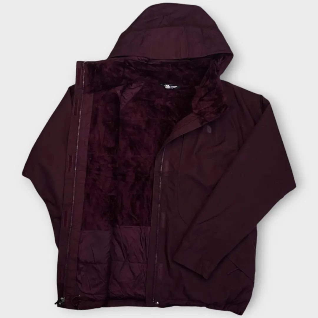 Women The North Face Long Hooded Jacket (XL)