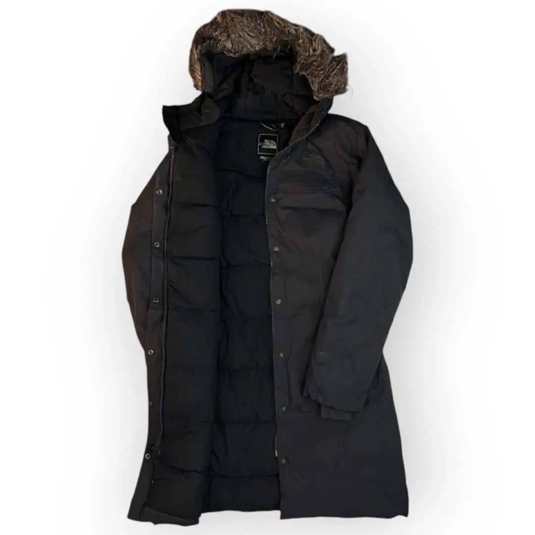 Women The North Face Long Hooded Jacket (XS)