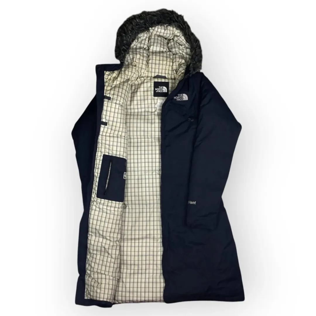 Women The North Face Long Hooded Jacket (XS)