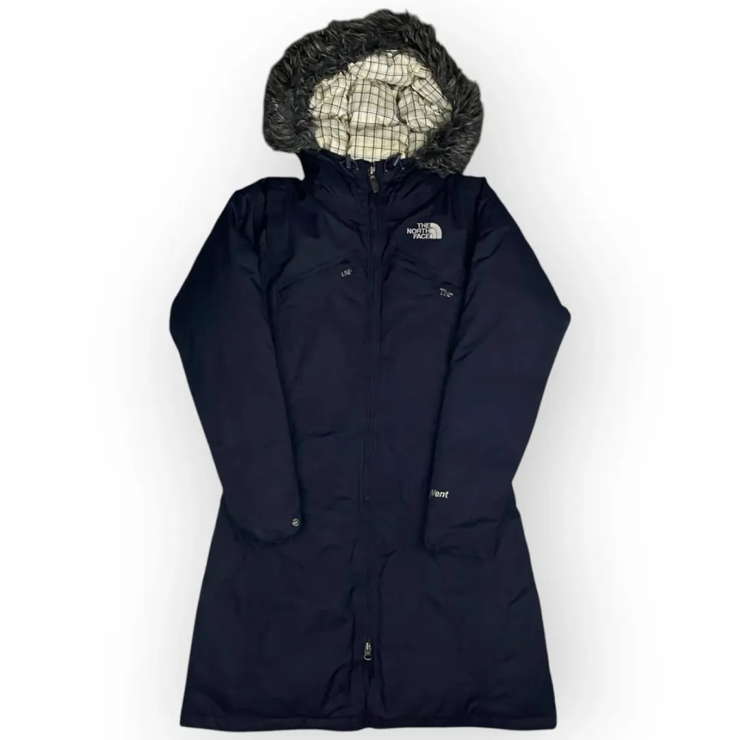 Women The North Face Long Hooded Jacket (XS)