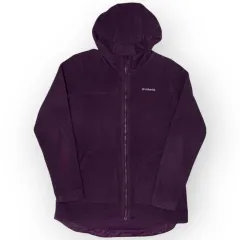 Women Columbia Long Hooded Zip Up Fleece (M-L)