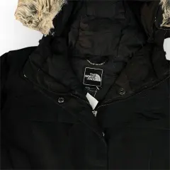 Women The North Face Long Hooded Jacket (S)