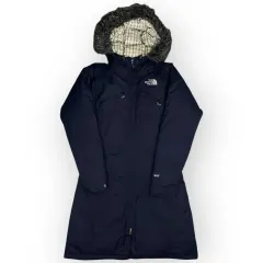 Women The North Face Long Hooded Jacket (XS)
