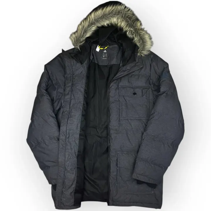 Adidas Long Hooded Puffer Jacket (L)