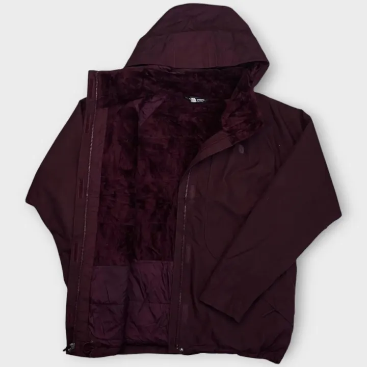 Women The North Face Long Hooded Jacket (XL)