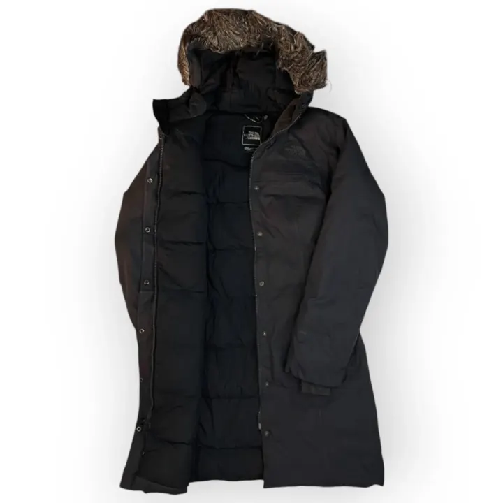 Women The North Face Long Hooded Jacket (XS)