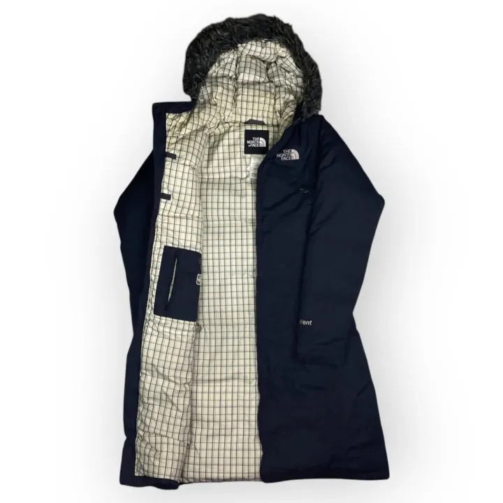 Women The North Face Long Hooded Jacket (XS)