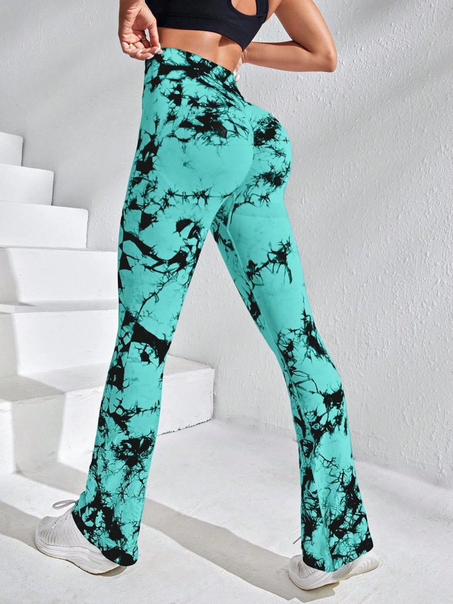 New seamless tie-dye flared yoga pants — DL-250203.2