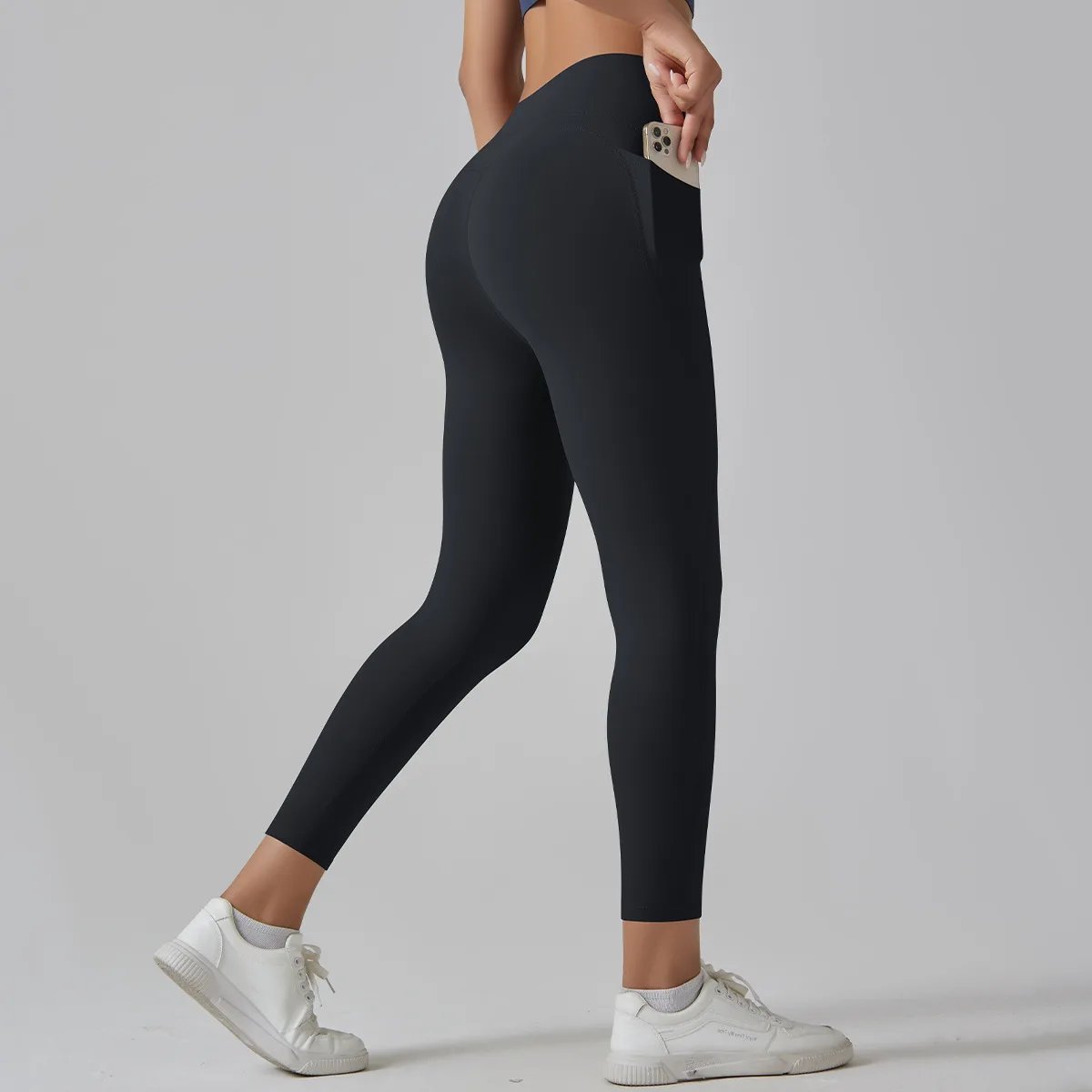 High-strength nude tight pocket yoga pant — FL-25056.1