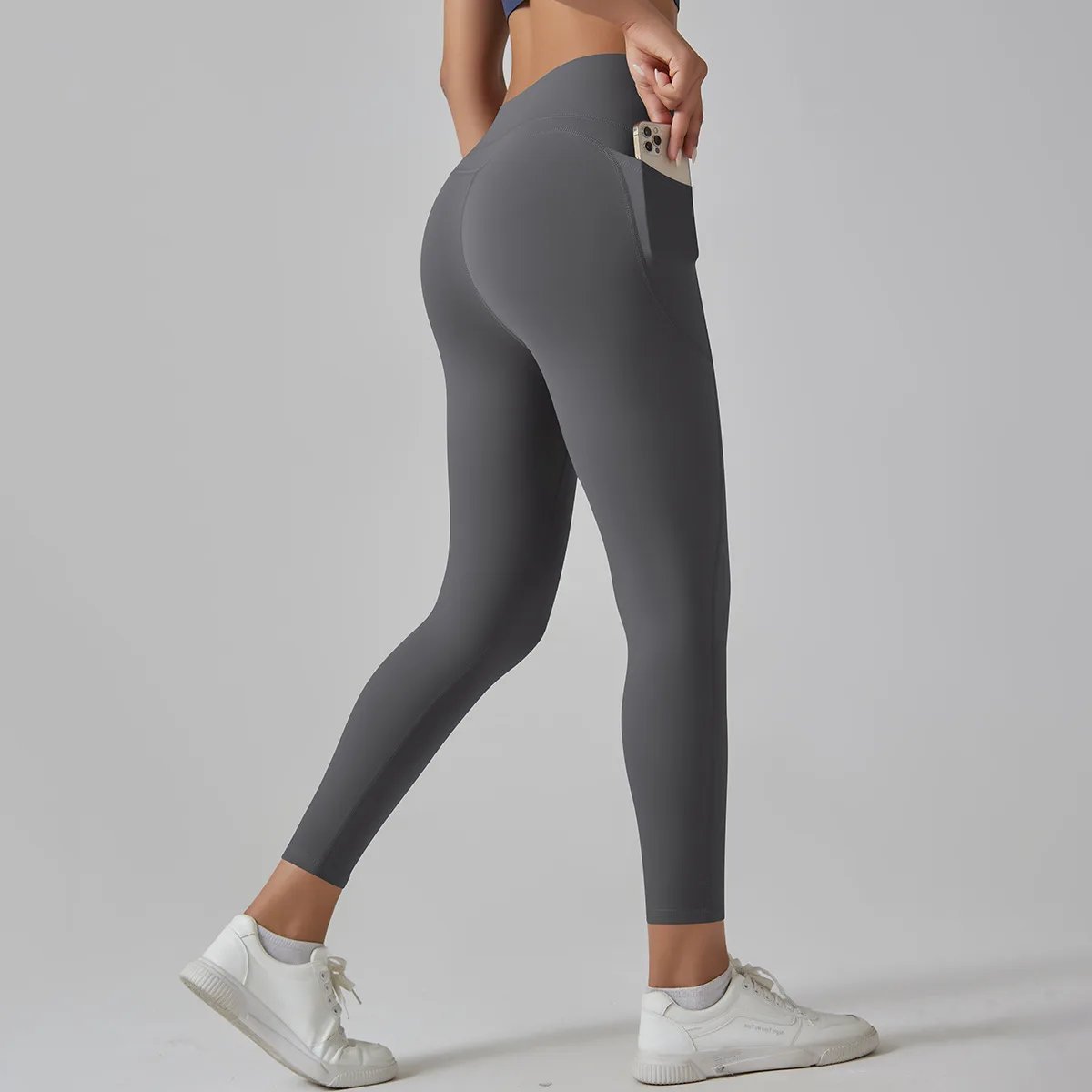 High-strength nude tight pocket yoga pant — FL-25056.2