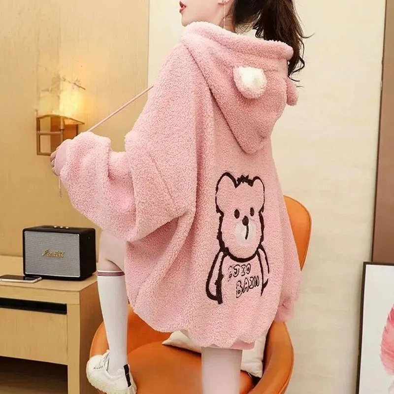 Autumn Girls' Pink Women's Hoodies — hd-88209