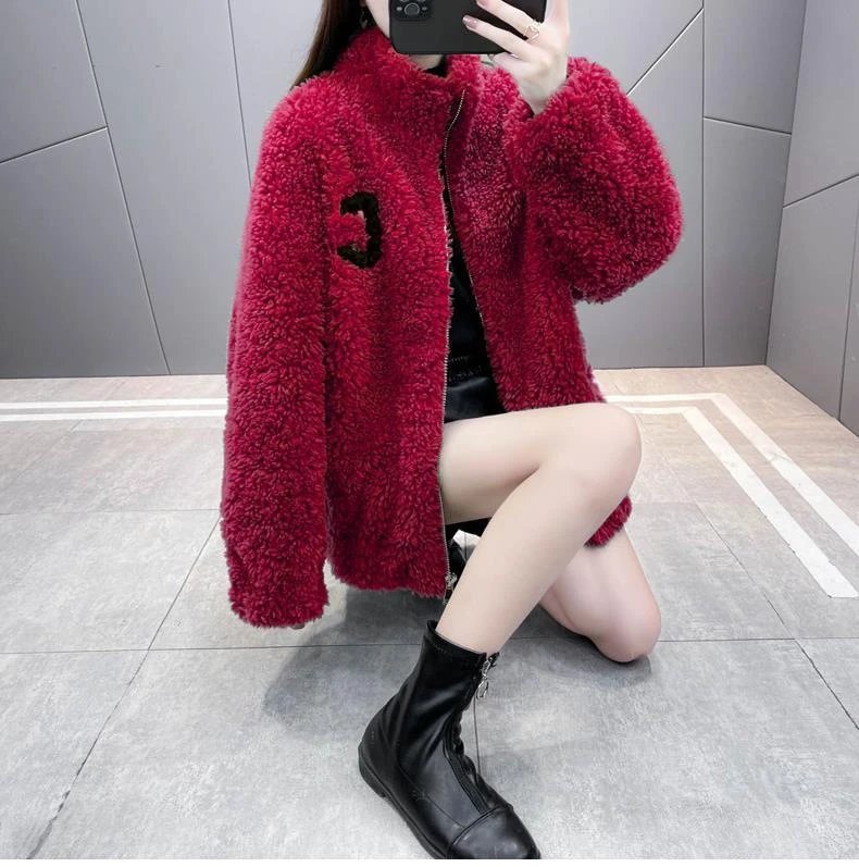 Women Jacket Thick Faux Rabbit Length — hd-88211