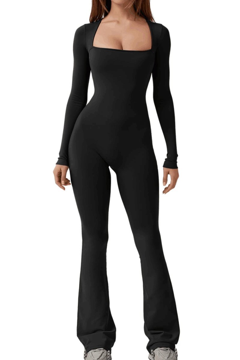 A jumpsuit is a one – piece outfit combining a top and trousers . — O-11832