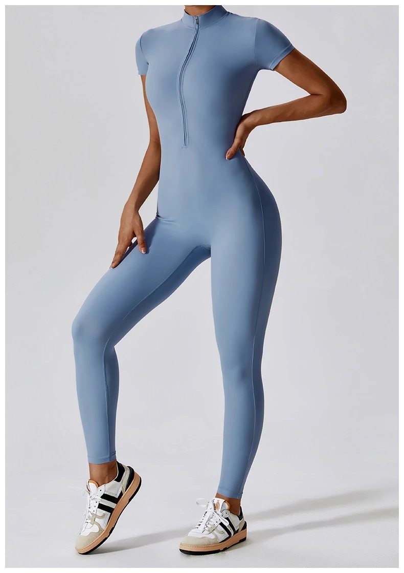 A jumpsuit is a one – piece outfit combining a top and trousers . — O-11862