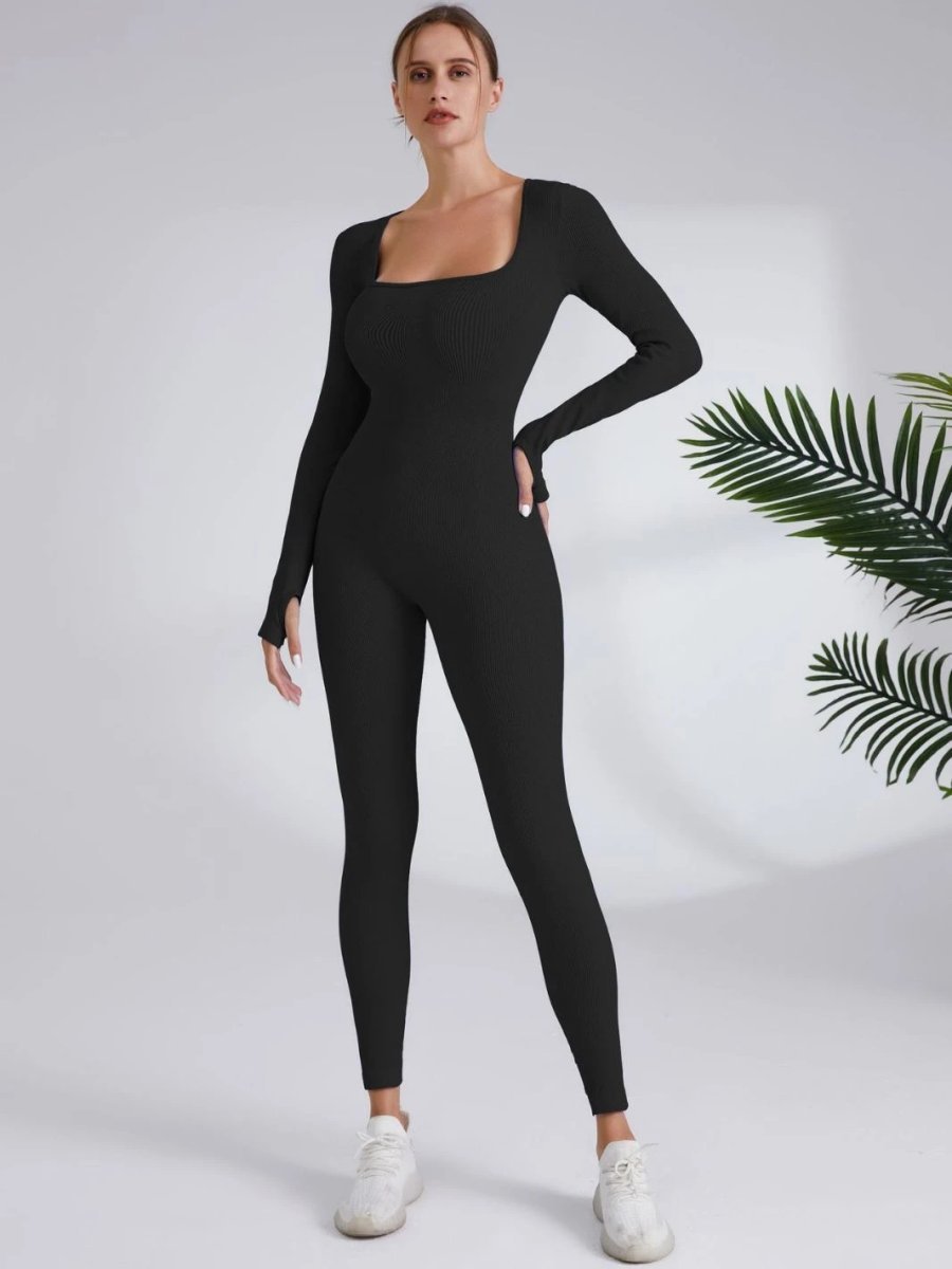 A jumpsuit is a one – piece outfit combining a top and trousers. — O-11903