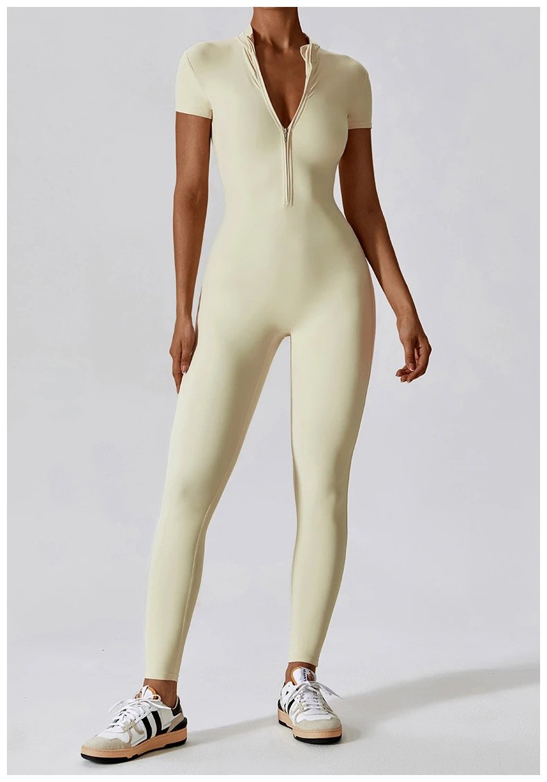 A jumpsuit is a one – piece outfit combining a top and trousers. — O-11903.3