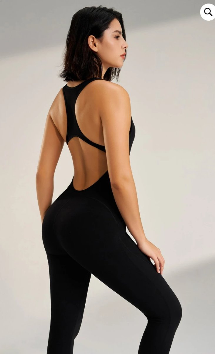 A jumpsuit is a one – piece outfit combining a top and trousers. — O-12039