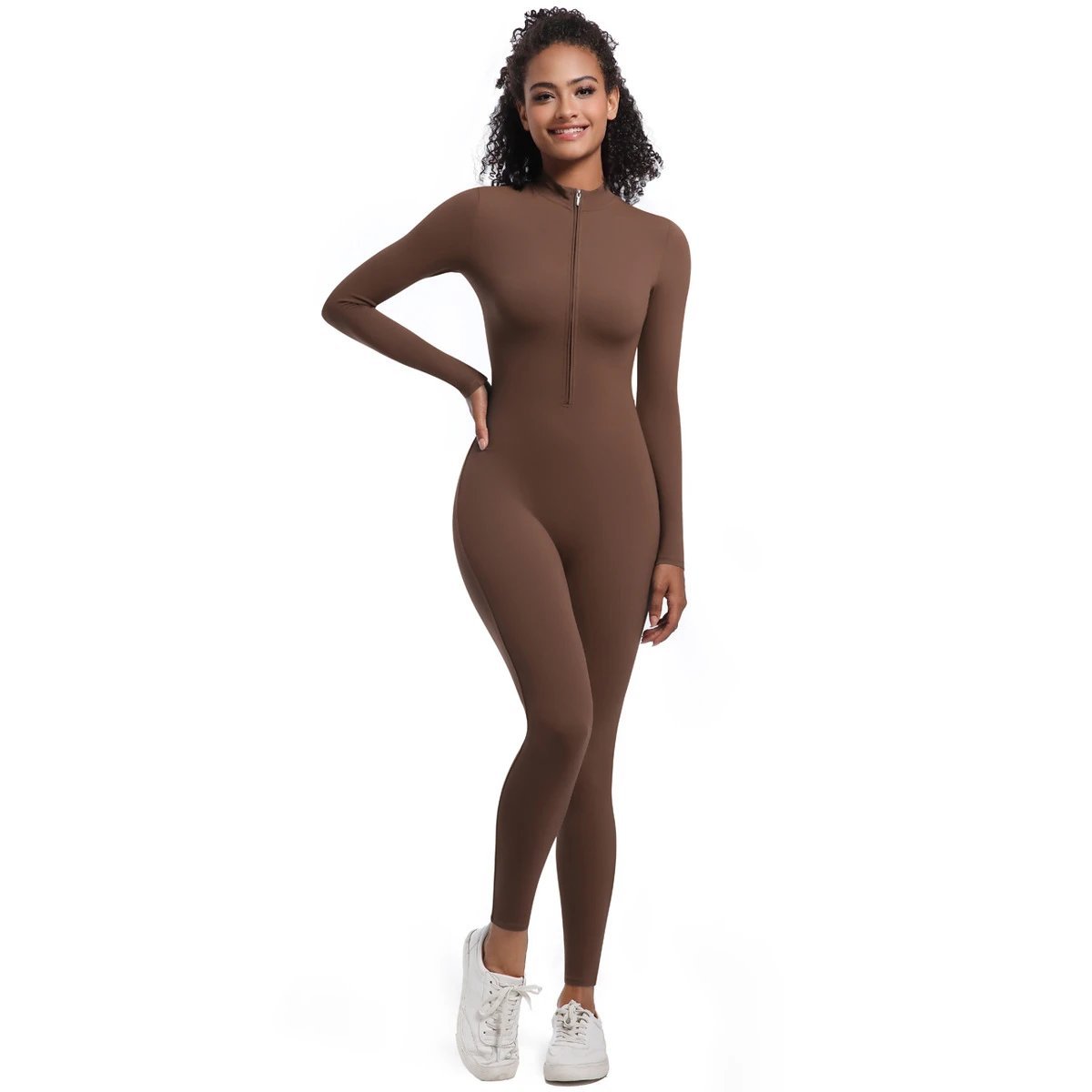 A jumpsuit is a one – piece outfit combining a top and trousers — O-12051