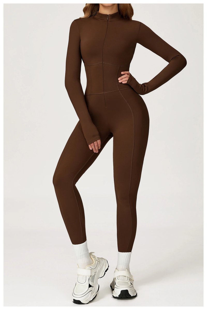 Jumpsuit Stand-Up Collar Zipper Warm — O-12071