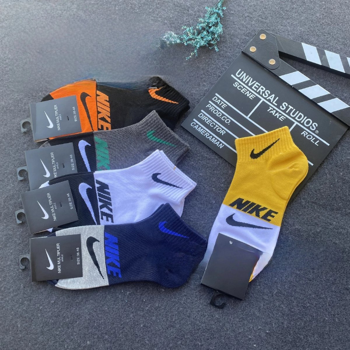 socks are soft coverings worn on the feet to provide comfort. — SOCKS-57025