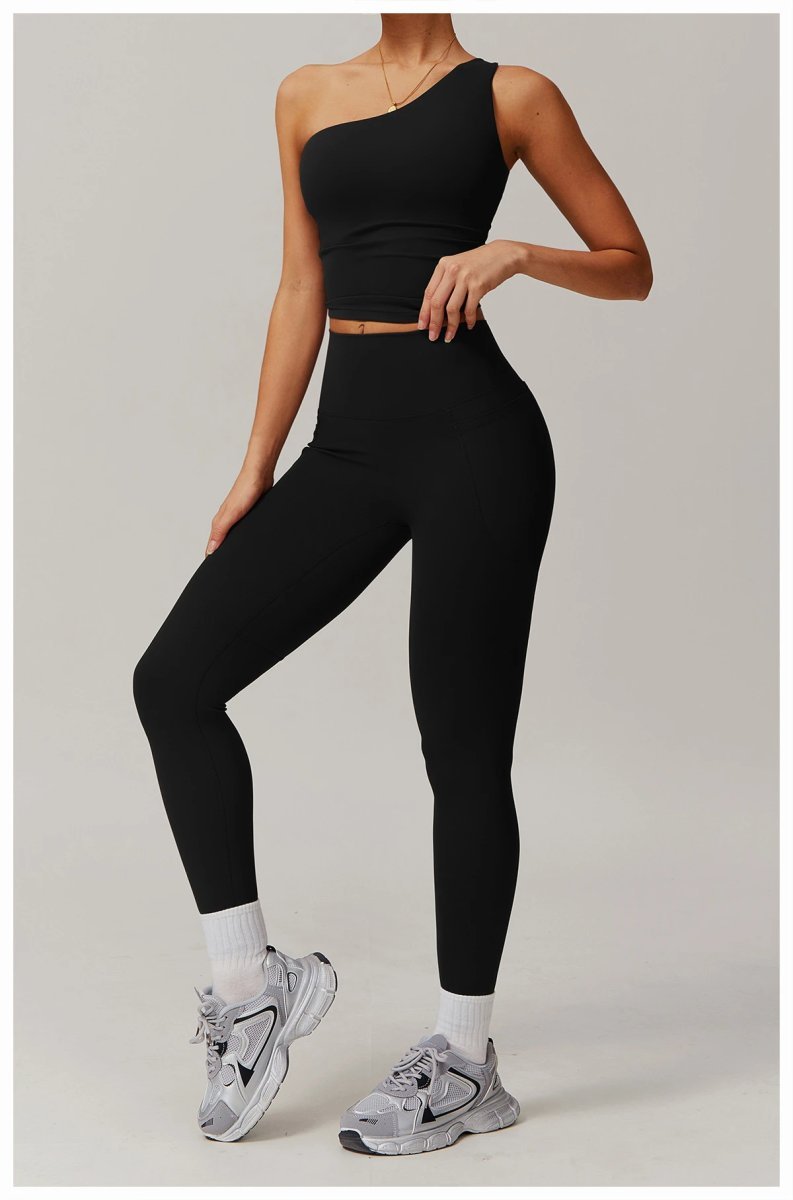 Ladies Sports Seamless Athletic High Waist Butt Lift Leggings Set — SS-4901.4