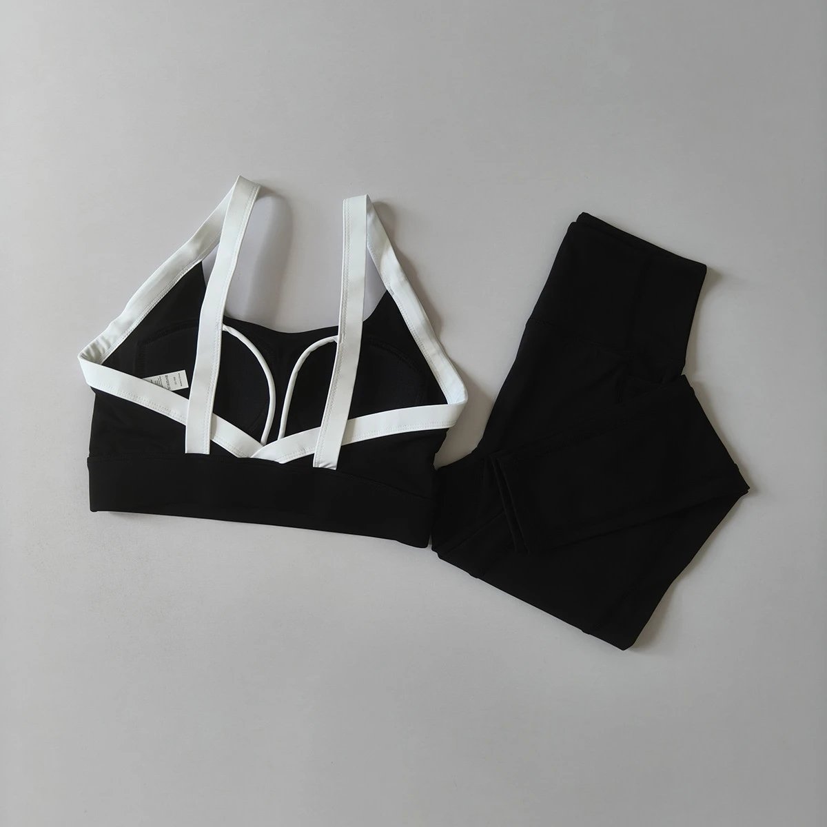 Ladies Sports Seamless Athletic High Waist Butt Lift Leggings Set — SS-5340