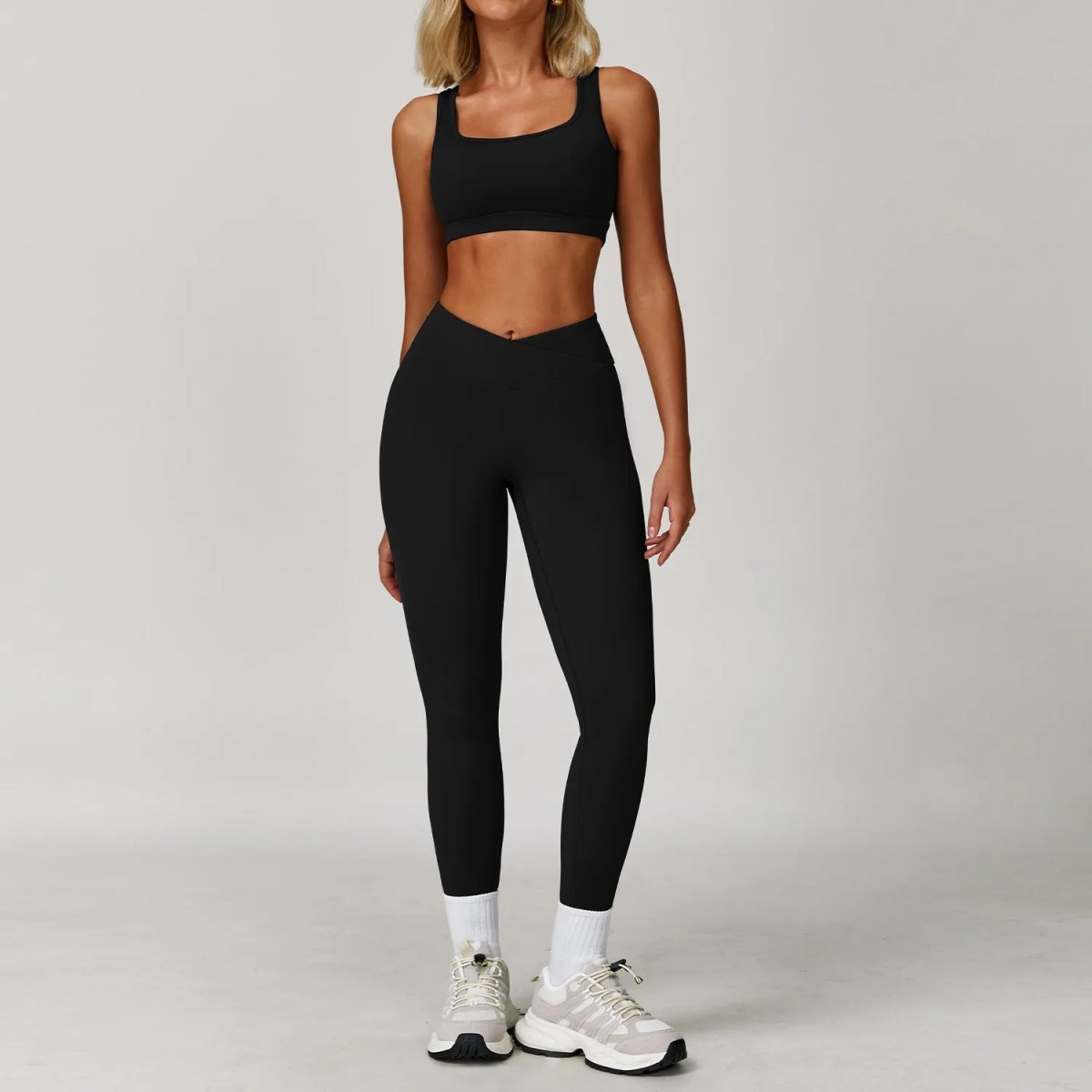 Fitness Yoga Black Suit 2 pieces — SS-5385