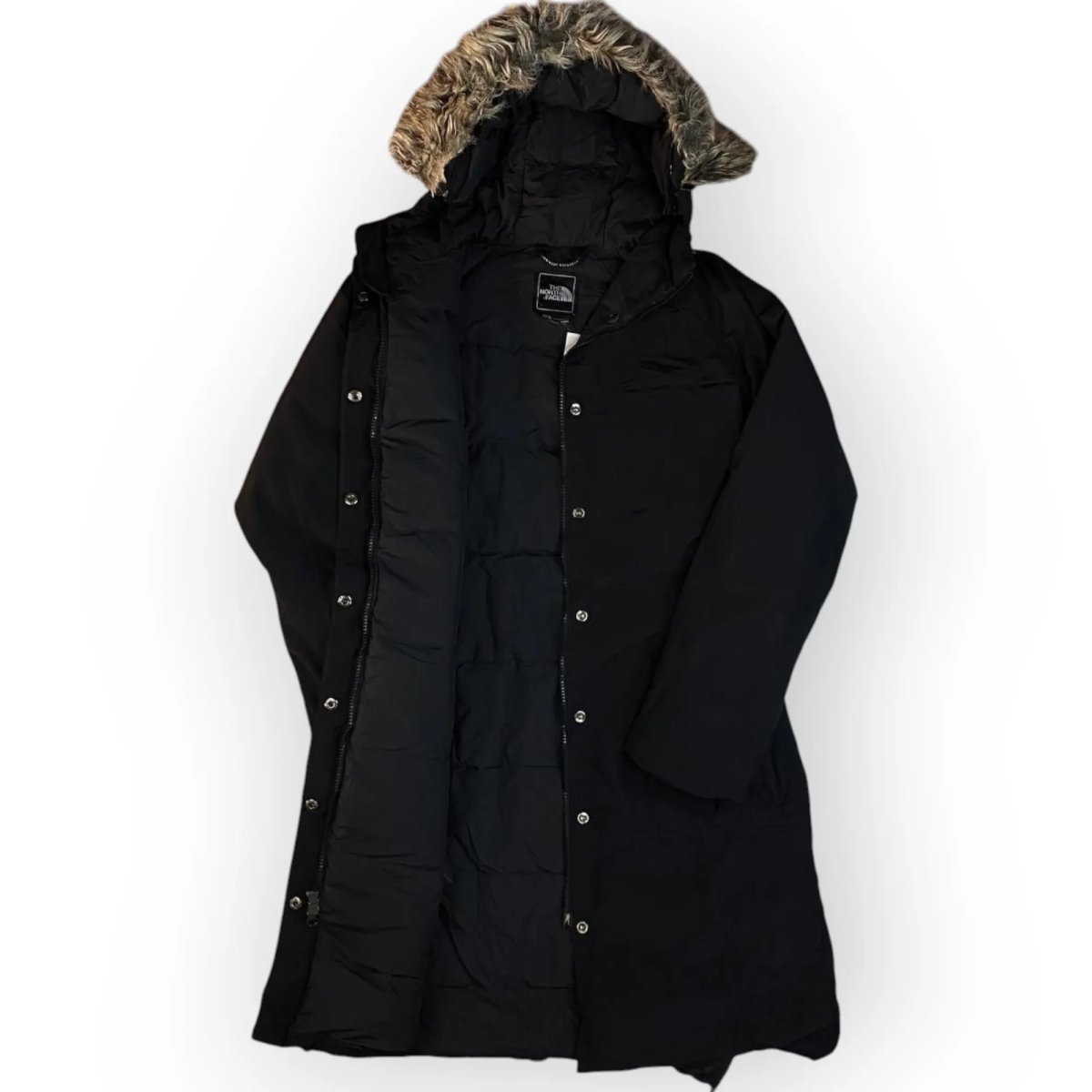 Women The North Face Long Hooded Jacket (S)