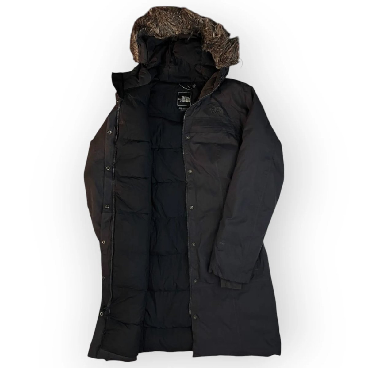 Women The North Face Long Hooded Jacket (XS)