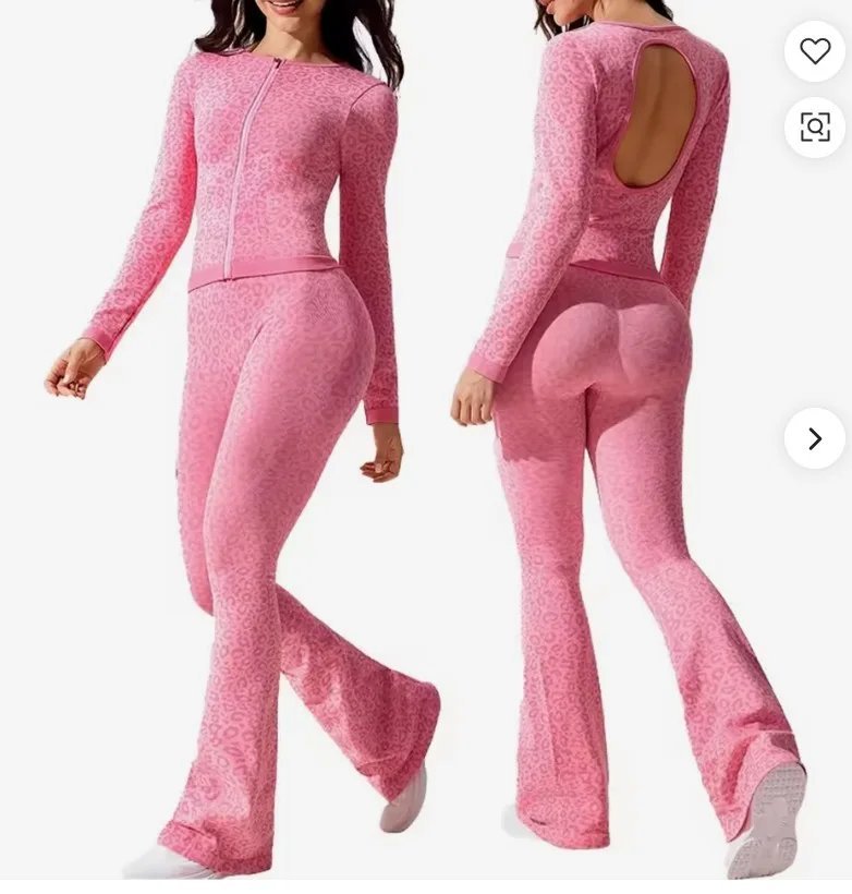 Leopard Fitness Yoga Wear Suit — ws-70169