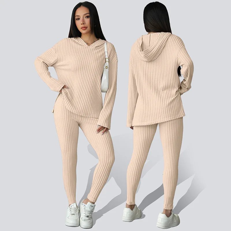 Ribbed Yoga Suit Autumn Winter — ws-70170